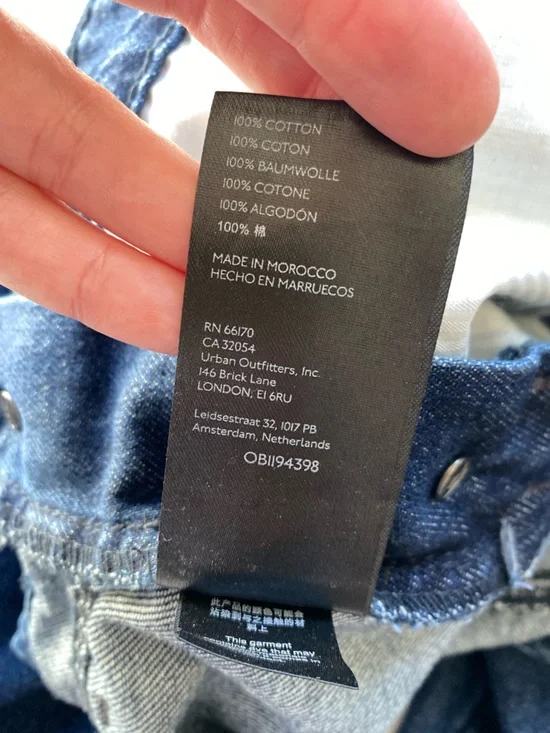 Free People We The Free Ziggy Slouchy Denim Overalls Blue M OB1194398 - Picture 6 of 12